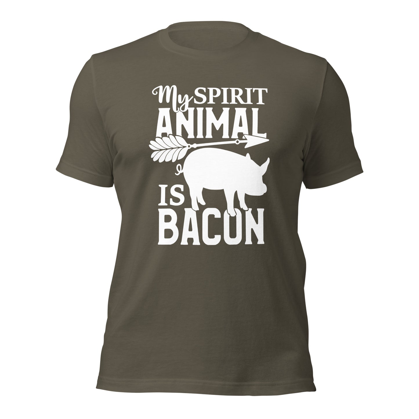 My Spirit Animal is Bacon T-Shirt – Funny Foodie Tee for BBQ & Breakfast Lovers