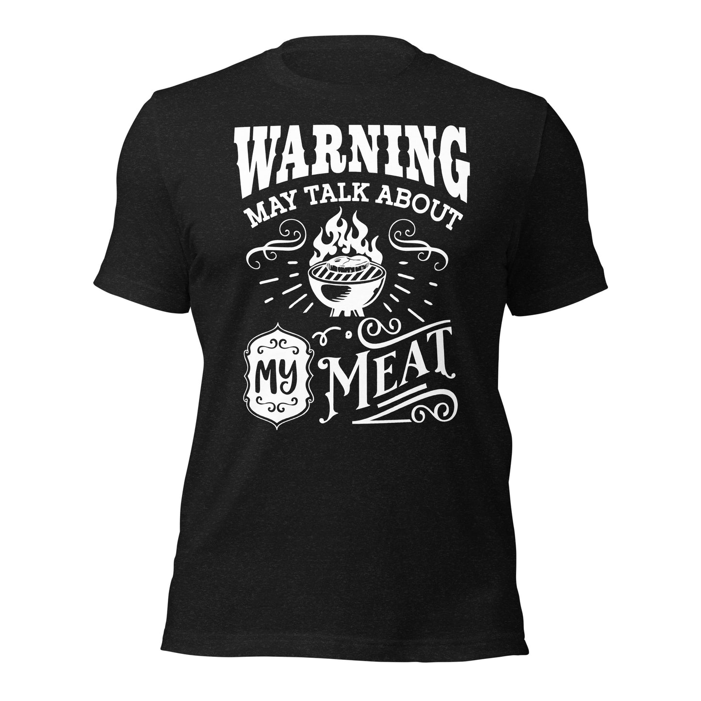 🔥 Warning: May Talk About My Meat – Funny BBQ T-Shirt for Grill Masters! 🔥