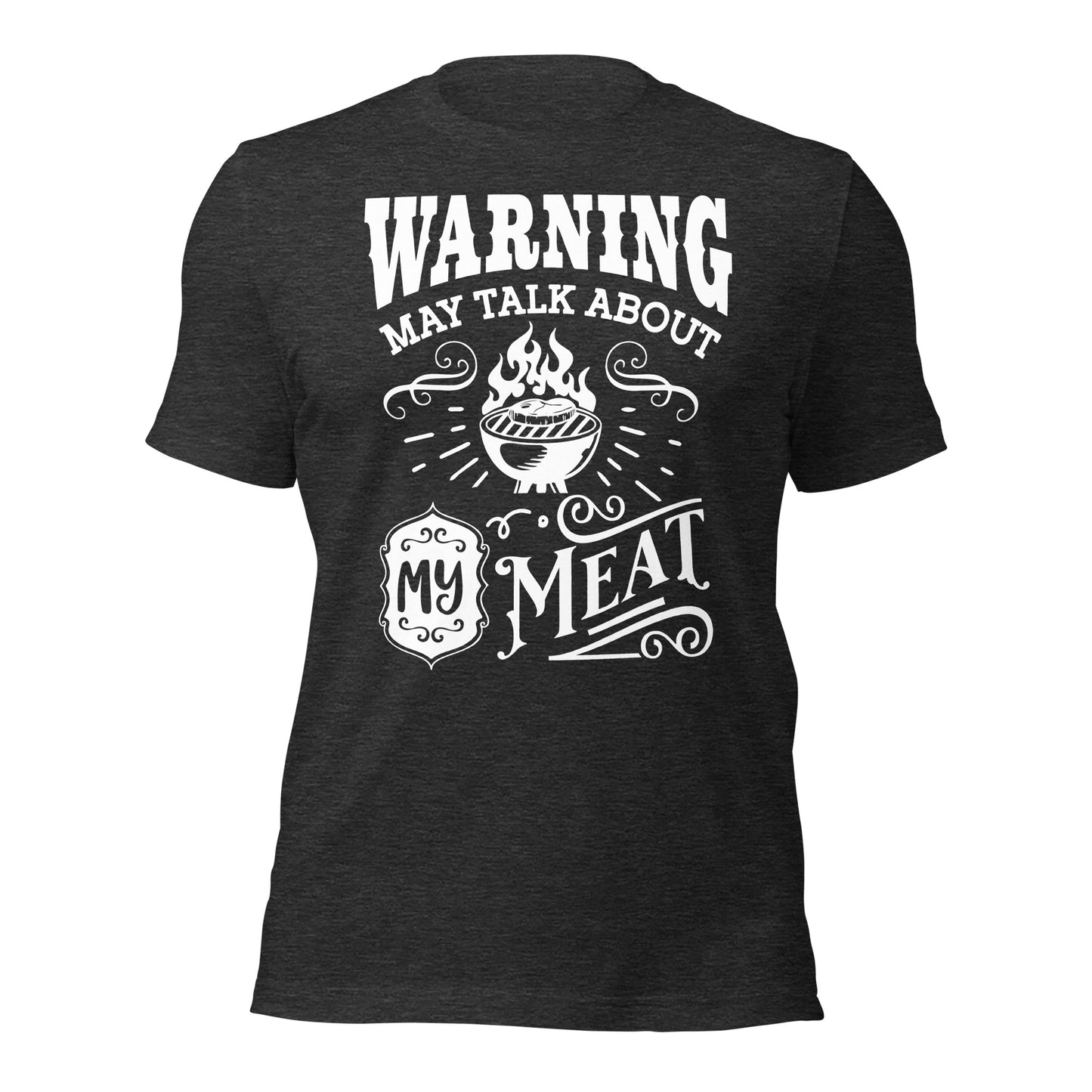 🔥 Warning: May Talk About My Meat – Funny BBQ T-Shirt for Grill Masters! 🔥