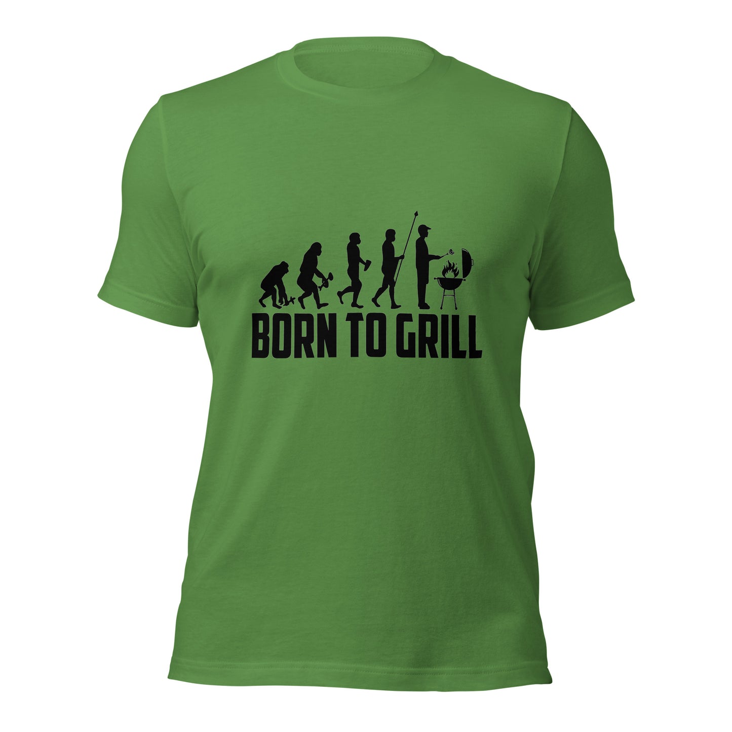 Born to Grill Neanderthal to Man T-Shirt – Funny BBQ Evolution Shirt