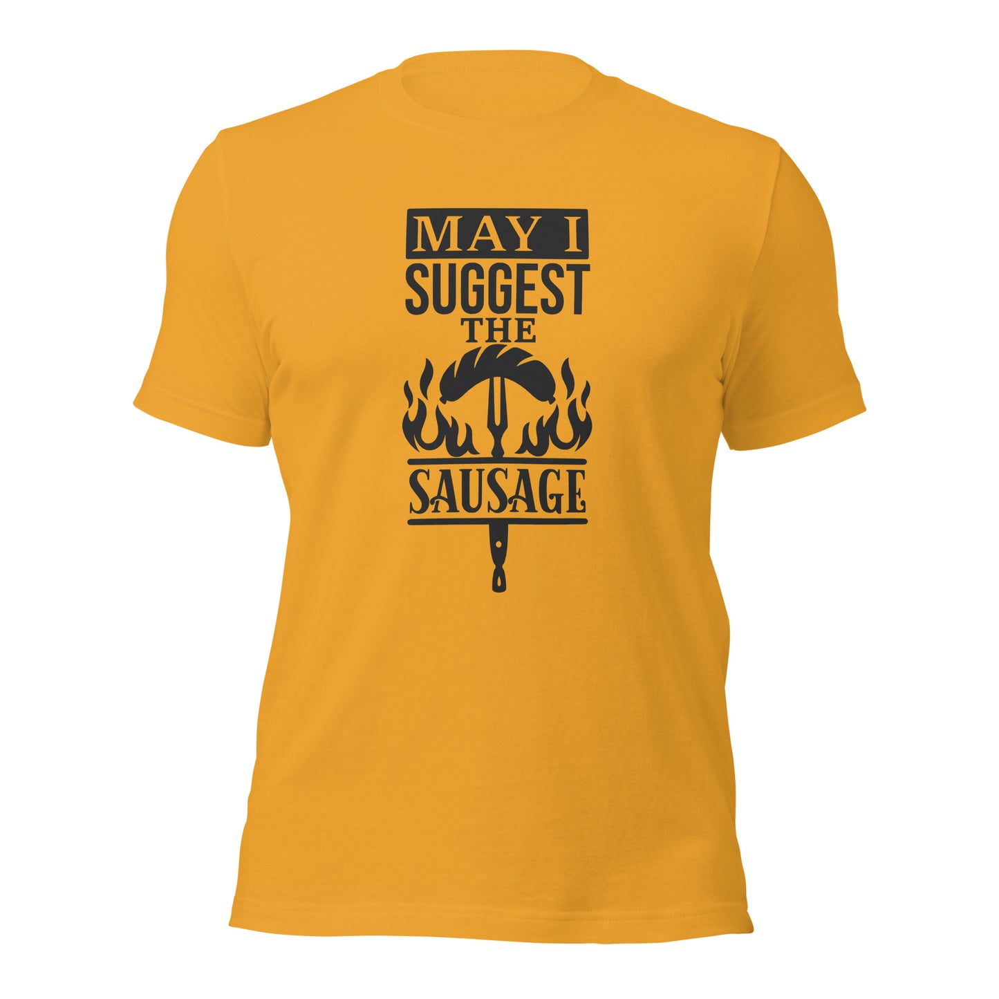 May I Suggest the Sausage? – Funny BBQ T-Shirt for Grill Masters & Meat Lovers